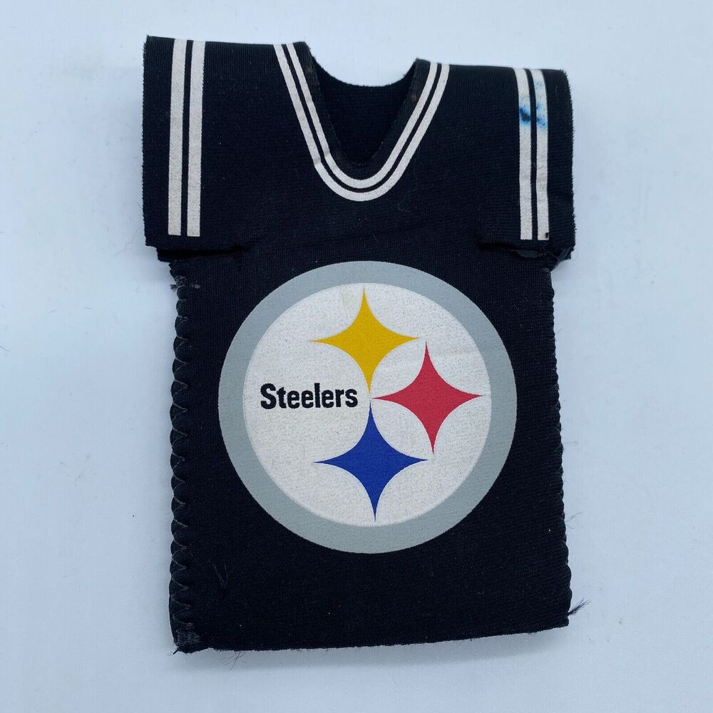 Pittsburgh Steelers Beer Bottle Jersey Koozies Neoprene Drink Holder Cover Black